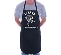 Print4U Pug Dog Lovers Gift BBQ Cooking Funny Novelty Apron Black