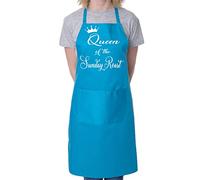 Print4U Queen of Sunday Roast Mother's Day Novelty Cooking Ladies Apron Blue