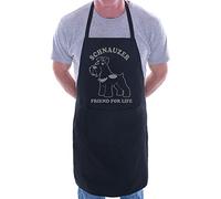 Print4U Schnauzer Dog Lovers Gift BBQ Cooking Funny Novelty Apron Black