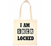 Print4U Sher-Locked Sherlock Holmes Shopping Tote Bag Natural