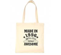 Print4U Shopping Tote Bag For Life Born In 1996 30th Birthday Natural