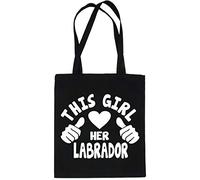 Print4U Shopping Tote Bag For Life This Girl Loves Her Labrador Black