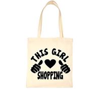 Print4U Shopping Tote Bag For Life This Girl Loves To Shop Natural