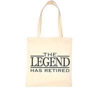 Print4U Shopping Tote Bag The Legend Has Retired Natural