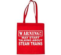 Print4U Shopping Tote Bag Warning May Talk About Steam Trains