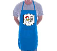 Print4U Shut The Duck Up Apron Funny Slogan Gift Birthday Present Blue