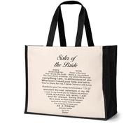 Print4U Sister of The Bride Large Canvas Tote Bag Wedding Gift For Sister's Natural