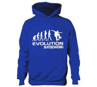Print4U Skateboarding /Skater~Evolution Of ~Kids/Boys/Girls Hoodie 6 Colours 9-11 Blue