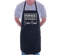 Print4U Stand Back I'm Having Creative Moment Novelty BBQ Baking Cooking Black
