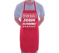 Print4U Stand Back John Is Cooking Personalised BBQ Apron