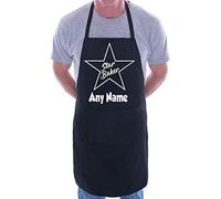 Print4U Star Baker Any Name Here Personalised Chef BBQ Apron Black