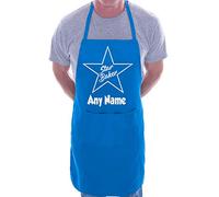 Print4U Star Baker Any Name Here Personalised Chef BBQ Apron Blue
