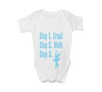 Print4U Steps To a Ballerina/Dancer ~Funny Babygrow~Babies Gift Boy/Girl Vest Babies