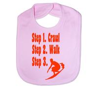 Print4U Steps To a Surfer- Funny Baby/Toddler/Newborn Bib - Baby Gift