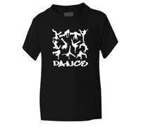 Print4U Street Dance Kids Boys Girls T-Shirt 12-13 Black