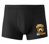 Print4U Supersoft Bamboo Boxer Shorts Fun Gift 40th Birthday Cheers And Beers Large Black