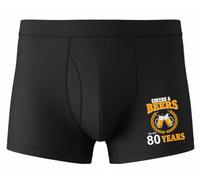 Print4U Supersoft Bamboo Boxer Shorts Fun Gift 80th Birthday Cheers And Beers Large Black