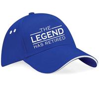 Print4U The Legend Has Retired Baseball Cap Retirement Gift for Men & Ladies Blue