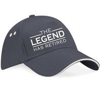 Print4U The Legend Has Retired Baseball Cap Retirement Gift for Men & Ladies Grey