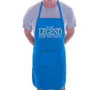 Print4U The Legend has Retired BBQ Cooking Funny Novelty Apron Blue