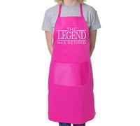 Print4U The Legend has Retired BBQ Cooking Funny Novelty Apron Pink