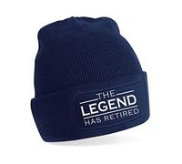 Print4U The Legend Has Retired Gift for Men Ladies Retirement Present Beanie Hat Blue