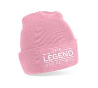 Print4U The Legend Has Retired Gift for Men Ladies Retirement Present Beanie Hat Pink