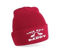 Print4U This Guy is Going to Be A Daddy Gift for Men Fathers Day Beanie Hat Red