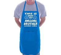 Print4U This Is What Awesome Brother BBQ Cooking Funny Novelty Apron Blue