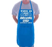 Print4U This Is What Awesome Dad BBQ Cooking Funny Novelty Apron Blue