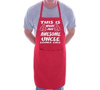 Print4U This Is What Awesome Uncle BBQ Cooking Funny Novelty Apron Red