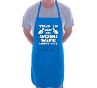 Print4U This is What Awesome Wife BBQ Cooking Funny Novelty Apron Blue