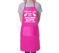 Print4U This is What Awesome Wife BBQ Cooking Funny Novelty Apron Pink