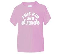 Print4U This Kid Loves Liverpool T Shirt Age 3-4 Pink