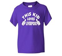 Print4U This Kid Loves Liverpool T Shirt Age 3-4 Purple