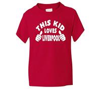Print4U This Kid Loves Liverpool T Shirt Age 7-8 Red