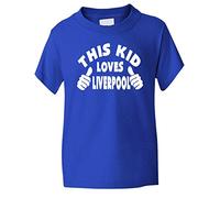 Print4U This Kid Loves Liverpool T Shirt Age 9-11 Blue