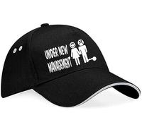 Print4U Under New Management Baseball Cap Funny Stag Night Gift for Men Black