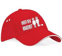 Print4U Under New Management Baseball Cap Funny Stag Night Gift for Men Red