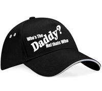 Print4U Who's The Daddy Baseball Cap New Dad New Baby Gift for Men Black