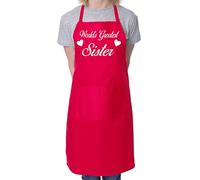 Print4U Worlds Greatest Sister Mother's Day Cooking Bakers Ladies Apron Red