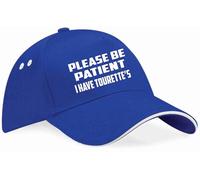 Print4UBe Patient I Have Tourettes Baseball Cap Mental Health Awareness Adult Blue