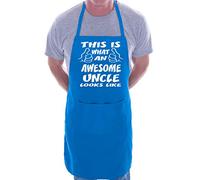print4ucouk This Is What Awesome Uncle BBQ Cooking Funny Novelty Apron Blue