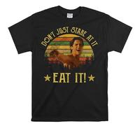 Printable Area American Psycho Shirt, Patrick Bateman Don’t Just Stare at It Eat It Vintage T-Shirt, Movies Quote Unisex Tshirt Black