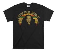 Printable Area Bette Davis I Detest Cheap Sentiment Vintage T-Shirt, Movies Quote Unisex Tshirt Black