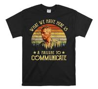 Printable Area Cool Hand Luke Shirt, What We Have Here is A Failure to Communicate Vintage T-Shirt, Movies Quote Unisex Tshirt Black