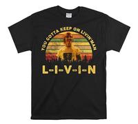 Printable Area Dazed and Confused Shirt, David Wooderson You Gotta Keep On Livin' Vintage T-Shirt, 1980s Movies TV Show Quote Unisex Tshirt Black