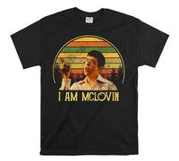 Printable Area Fogell I Am McLovin Vintage T-Shirt, Movies Quote Unisex Tshirt Black
