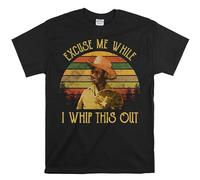 Printable Area Sheriff Bart Excuse Me While I Whip This Out Vintage T-Shirt, Movies Quote Unisex Tshirt Black