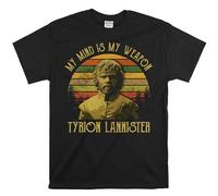 Printable Area Tyrion Lannister My Mind is My Weapon Vintage T-Shirt, Movies Quote Unisex Tshirt Black